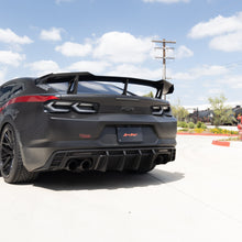 Load image into Gallery viewer, 2016-2025 Chevy Camaro Evo Style Shark Fins Rear Diffuser Quad/Single Tips SS/RS/LT &amp; ZL1 w/ Smoke Reflectors