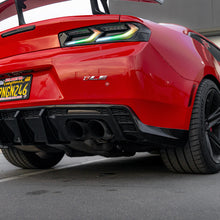 Load image into Gallery viewer, 2016-2025 Chevy Camaro Evo Style Shark Fins Rear Diffuser Quad/Single Tips SS/RS/LT &amp; ZL1 w/ Smoke Reflectors