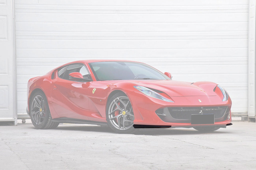 2017-2024 Ferrari 812 Superfast GTS OEM Style Dry Carbon Fiber Front Side Splitter - Carbonado