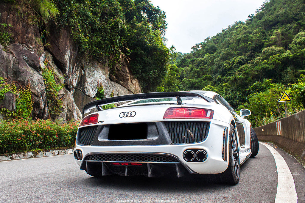 2006-2015 Audi R8 Coupe & Spyder DPGT Style Rear Bumper - DarwinPRO Aerodynamics