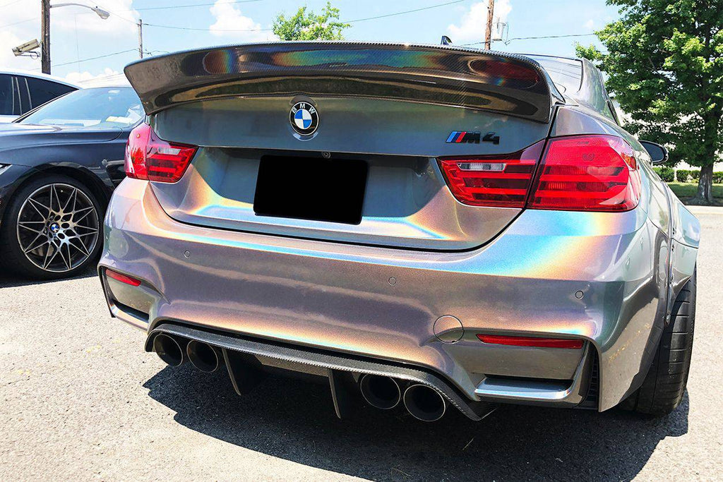 2014-2020 BMW F82/F83 M4 DE Style Carbon Fiber Rear Diffuser - Carbonado