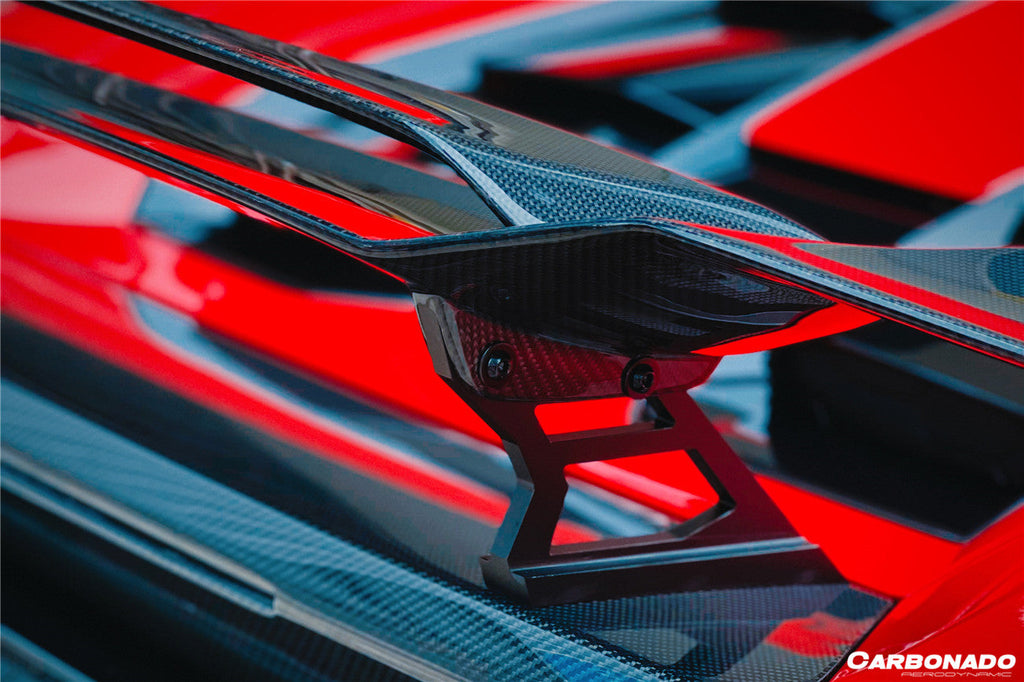 2015-2025 Lamborghini Huracan LP610  LP580  Evo  Tecnica MD Style Carbon Fiber Trunk Spoiler with Base