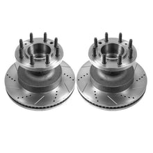 Load image into Gallery viewer, Power Stop 21-22 Ford E-450 Super Duty Front Drilled &amp; Slotted Rotor - Pair
