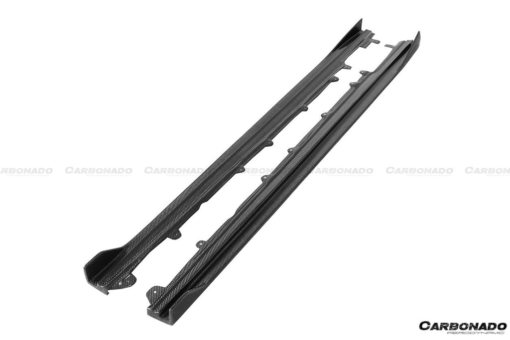 2018-2022 BMW 8 Series G14 Convertible/G15 Coupe IMP Style Carbon Fiber Side Skirts (Add On) - Carbonado Aero