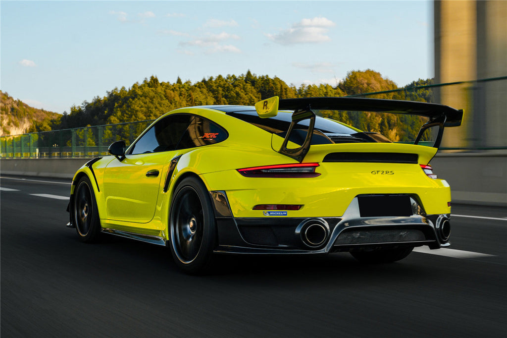2013-2019 Porsche 911 991 Turbo/S GT2RS Style Partial Carbon Fiber Rear Bumper - DarwinPRO Aerodynamics