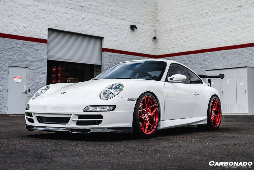 2005-2008 Porsche 911 997.1 Carrera S EM Style Carbon Fiber Front Lip - Carbonado Aero