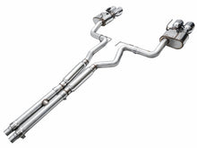 Load image into Gallery viewer, AWE 2024 Ford Mustang Dark Horse S650 RWD SwitchPath Cat-Back Exhaust w/ Quad Chrome Silver Tips