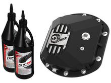 Load image into Gallery viewer, aFe 97-18 Jeep Wrangler TJ/JK Dana 30 Street Series Diff Cover w/ Machined Fins &amp; Gear Oil - Black