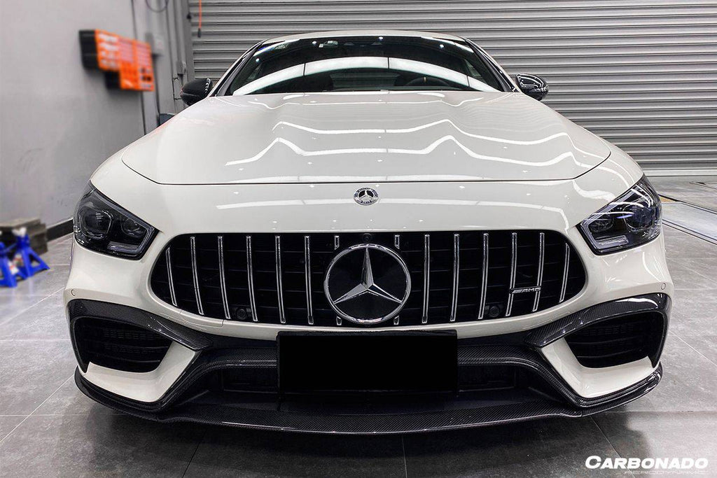 2019-2023 Mercedes Benz AMG GT63/S 4Door Coupe X290 OEM Style Carbon Fiber Middle Front Lip - Carbonado Aero