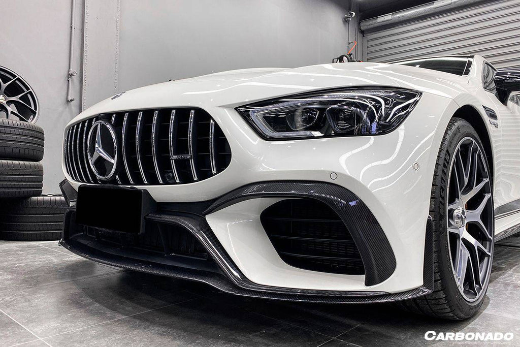 2019-2023 Mercedes Benz AMG GT63/S 4Door Coupe X290 OEM Style Carbon Fiber Middle Front Lip - Carbonado Aero