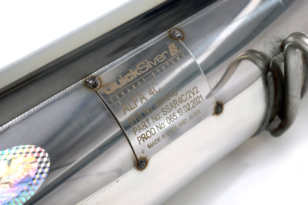 QuickSilver Alfa Romeo 4c Coupe and Spider Sport Exhaust System 2014-2019
