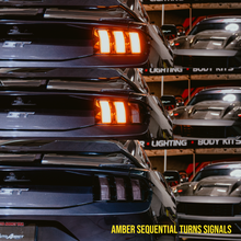 Load image into Gallery viewer, 2024 + Ford Mustang S650 Euro Style Taillights Amber Turn Signal Sequential