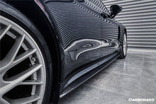 Load image into Gallery viewer, 2017-2023 Porsche Panamera 971 4S/4/GTS OD Style DRY Carbon Fiber Side Skirts - Carbonado Aero