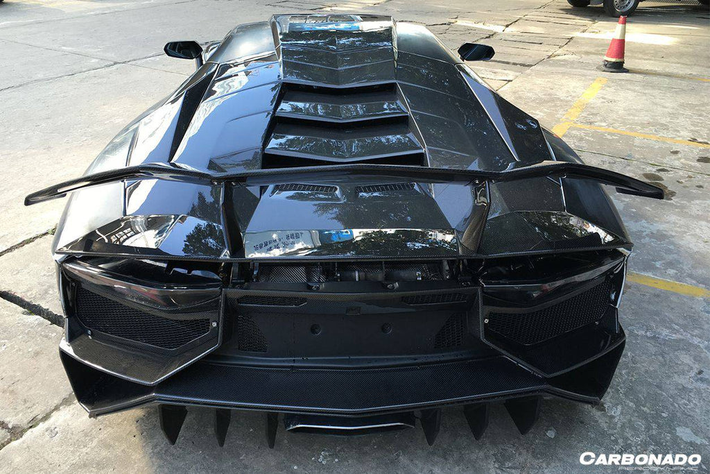 2011-2021 Lamborghini Aventador LP700 LP740 Coupe/Roadster DC Style Carbon Fiber Trunck Spolier - Carbonado Aero