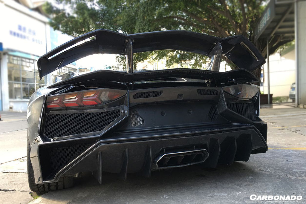 2011-2021 Lamborghini Aventador LP700 LP740 Coupe/Roadster DC Style Carbon Fiber Trunck Spolier - Carbonado Aero