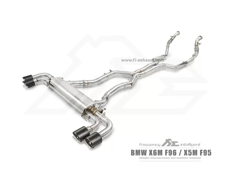 FI Exhaust Stainless Valvetronic Quad Silver Exhaust Tips BMW F9X X5M | X6M Non-OPF 2020+