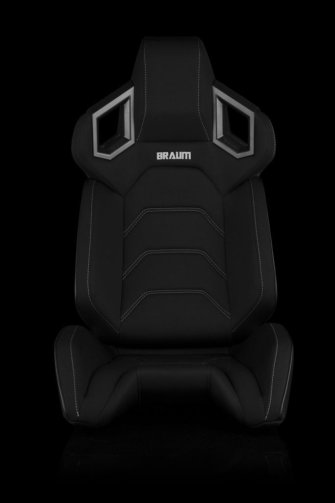 Universal BRAUM ALPHA-X SERIES RACING SEATS (BLACK CLOTH) – PAIR
