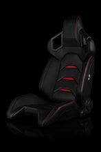 Load image into Gallery viewer, Universal BRAUM ALPHA-X SERIES RACING SEATS (BLACK &amp; RED) – PAIR