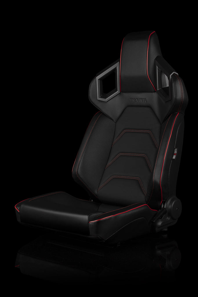 Universal BRAUM ALPHA-X SERIES RACING SEATS (RED STITCHING | LOW BASE VERSION) – PAIR