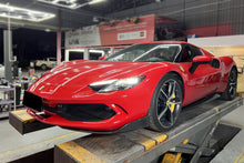 Load image into Gallery viewer, 2022-UP Ferrari 296 GTB AF Style Dry Carbon Fiber Front Lip Splitter - Carbonado