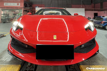 Load image into Gallery viewer, 2022-UP Ferrari 296 GTB AF Style Dry Carbon Fiber Front Lip Splitter - Carbonado