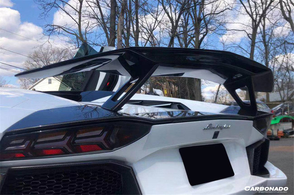 2011-2022 Lamborghini Aventador LP700 LP750 LP740 LP720 LP780 Coupe & Roadster OTC Style Trunk Spoiler Wing w/ Base - Carbonado