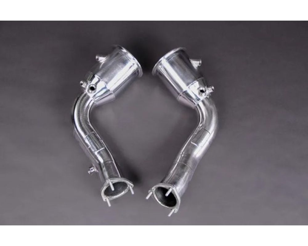 Capristo Exhaust 250 Cell Catted Downpipes w/ OE OPF/GPF Audi RS6 C8 2019-2022
