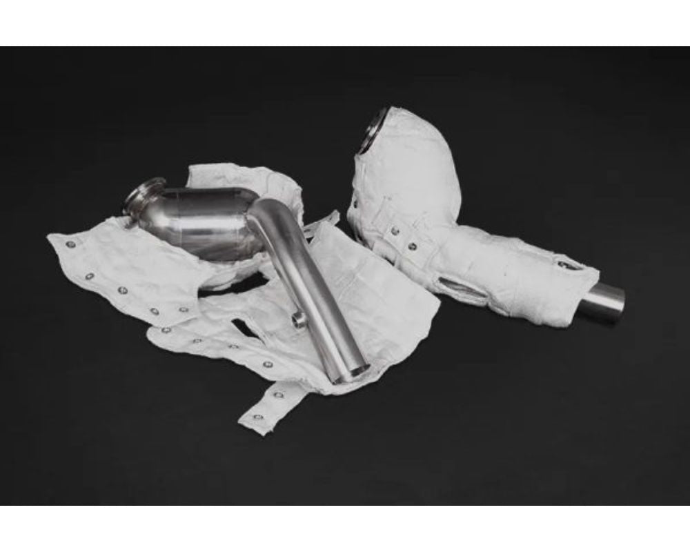 Capristo Exhaust 250 Cell Sport Cat Downpipes w/ Heat Blankets Ferrari Portofino 2017-2023