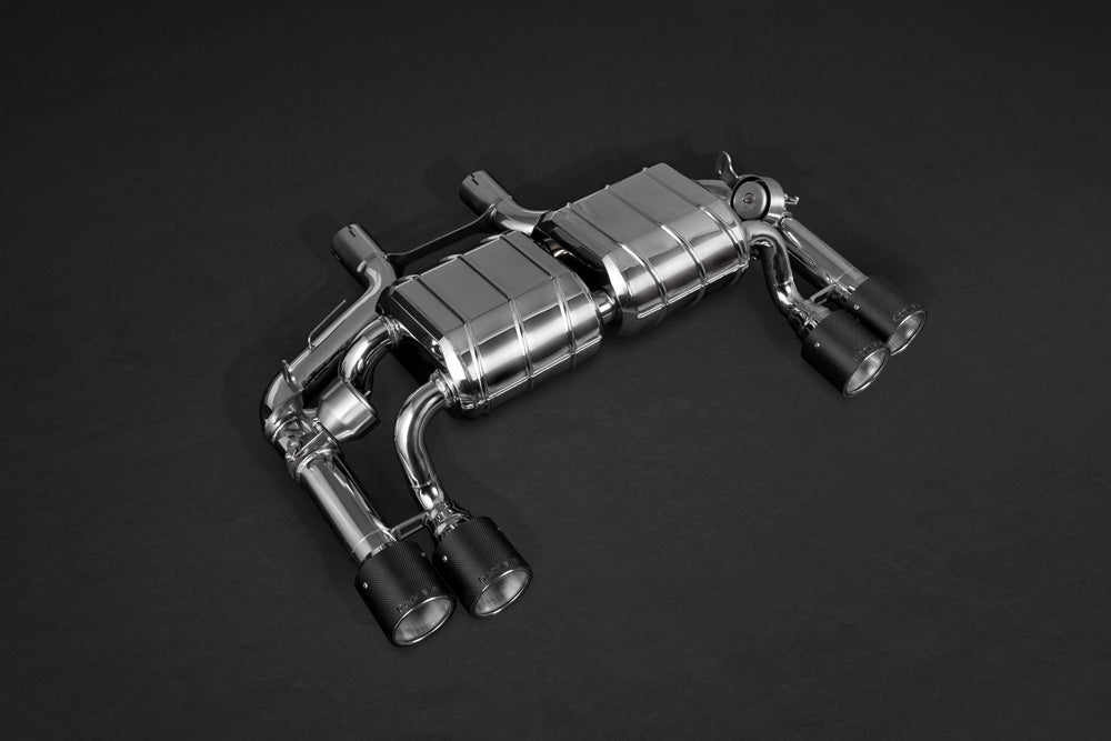 Capristo Exhaust Twin Sound Exhaust System with CES3 Remote Carbon Fiber Tips Black BMW M2 F87 2016-2021