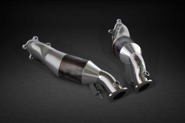 Capristo Exhaust Downpipes with 100-Cell Cats Nissan GTR MK3 2009-2021
