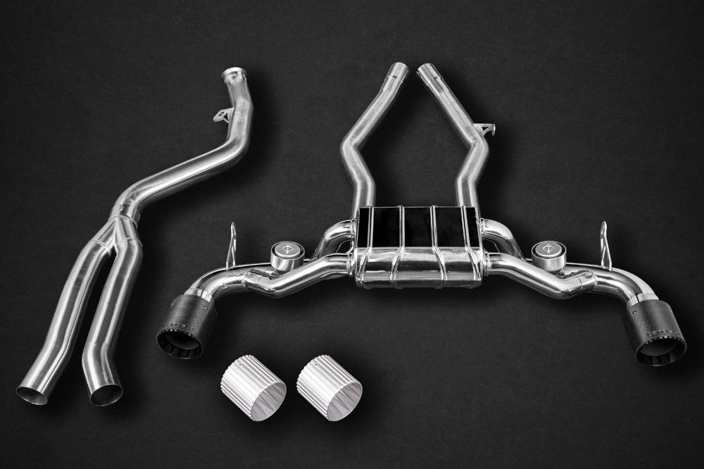 Capristo Exhaust Valved Catback Exhaust with E2P Black Toyota Supra A90 2020-2023