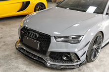Load image into Gallery viewer, 2016-2019 Audi RS7 MAN Style Dry Carbon Fiber Trunk Front Bumper Vent Caps - Carbonado