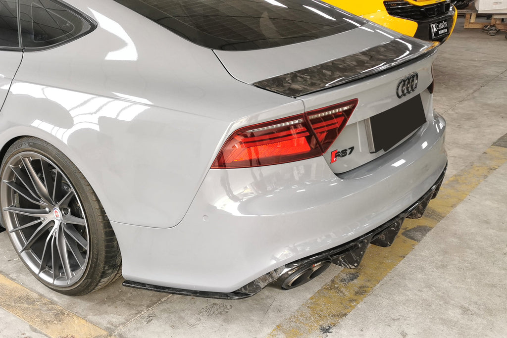 2016-2019 Audi RS7 MAN Style Dry Carbon Fiber Rear Diffuser