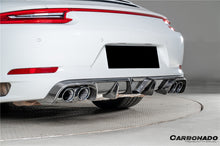 Load image into Gallery viewer, 2017-2019 Porsche 911 991.2 Carrera KA Style Dry Carbon Fiber Rear Lip Diffuser - Carbonado