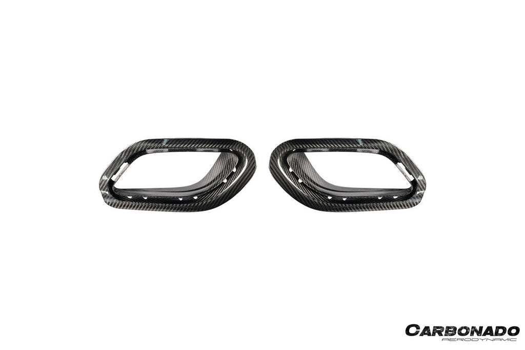 2017-2019 Porsche 911 991.2 Carrera OEM Style Dry Carbon Fiber Rear Bumper Vent Trims