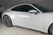 Load image into Gallery viewer, 2019-2024 Porsche 911 992 Carrera    Cabriolet Convert Turbo SD Style Dry Carbon Fiber Side Skirts