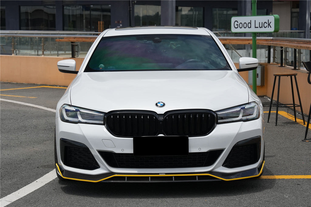 2020-2023 BMW 5 Series G30 G38 M-tech AD Style Dry Carbon Fiber Front Lip - Carbonado