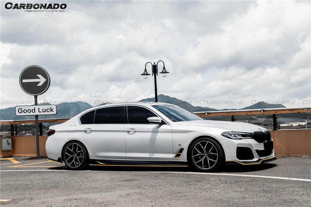 2016-2023 BMW 5 Series G38 M-tech AD Style Dry Carbon Fiber Side Skirts