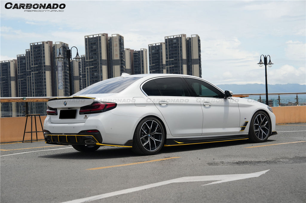 2020-2023 BMW 5 Series G30 G38 M-tech AD Style Dry Carbon Fiber Rear Diffuser Lip