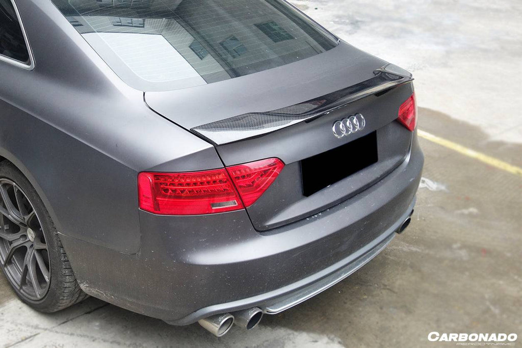 2009-2015 Audi A5 Coupe RT Style Carbon Fiber Trunk Spoiler - Carbonado
