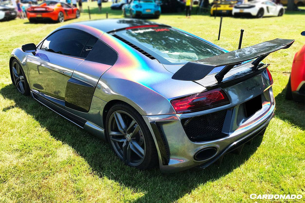 2006-2015 Audi R8 Coupe PI Style Carbon Fiber Trunk Spoiler Wing - Carbonado Aero