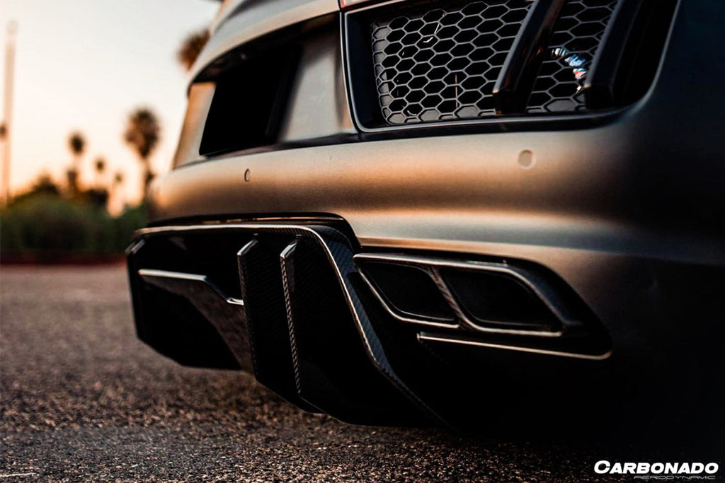 2016-2019 Audi R8 Coupe/Spyder VRS Style Carbon Fiber Rear Diffuser - Carbonado Aero