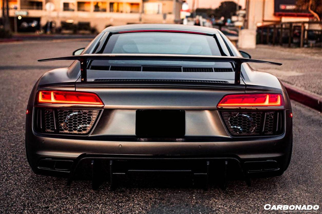 2016-2019 Audi R8 Coupe/Spyder VRS Style Carbon Fiber Rear Diffuser - Carbonado Aero