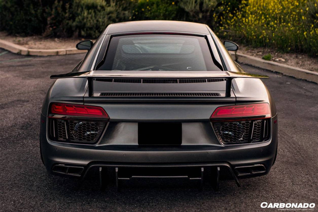2016-2019 Audi R8 Coupe/Spyder VRS Style Carbon Fiber Rear Diffuser - Carbonado Aero