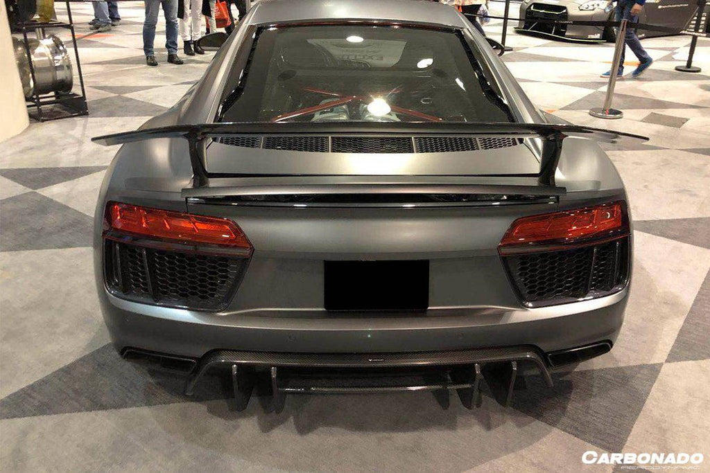 2016-2019 Audi R8 Coupe/Spyder VRS Style Carbon Fiber Rear Diffuser - Carbonado Aero