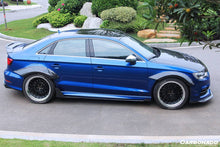 Load image into Gallery viewer, 2013-2020 Audi RS3 S3 A3 Sline Sedan BKSS Style Carbon Fiber Side Skirts &amp; Side Skirts Under Board Canard - Carbonado Aero