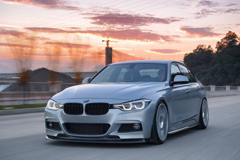 2011-2019 BMW 3 Series F30 & F35 M-Tech GV Style Carbon Fiber Front Lip Set - Carbonado