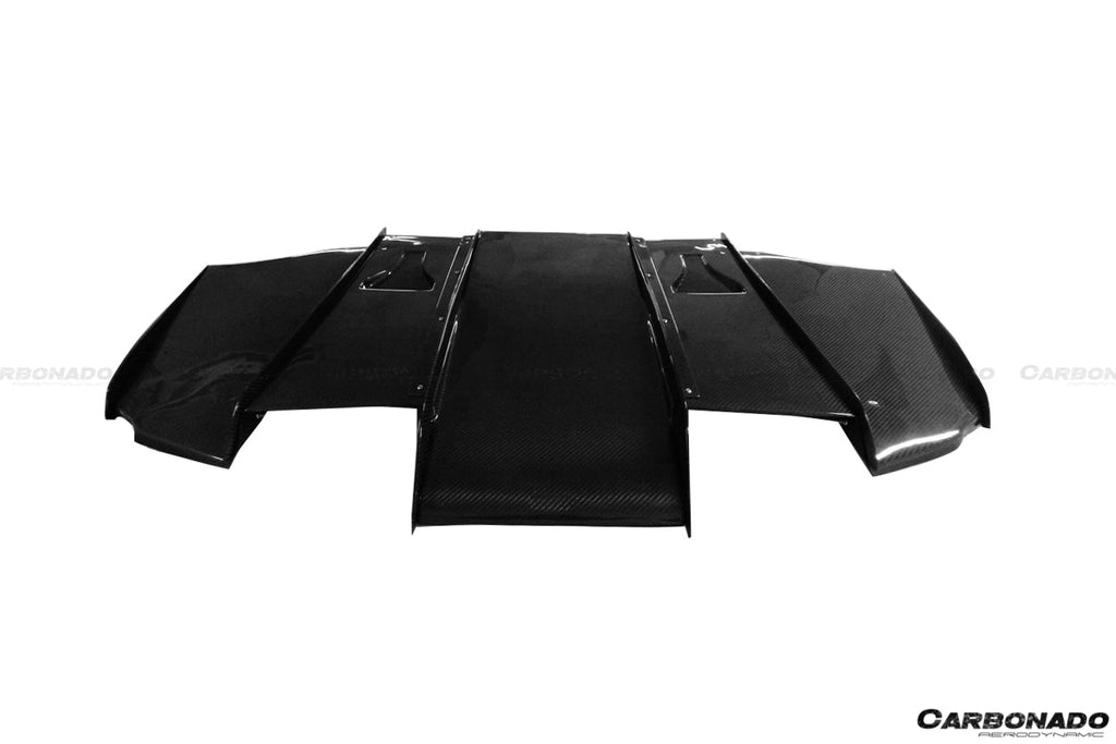 2008-2012 BMW M3 E92/E93 VA Style Carbon Fiber Rear Diffuser with Lip - Carbonado Aero