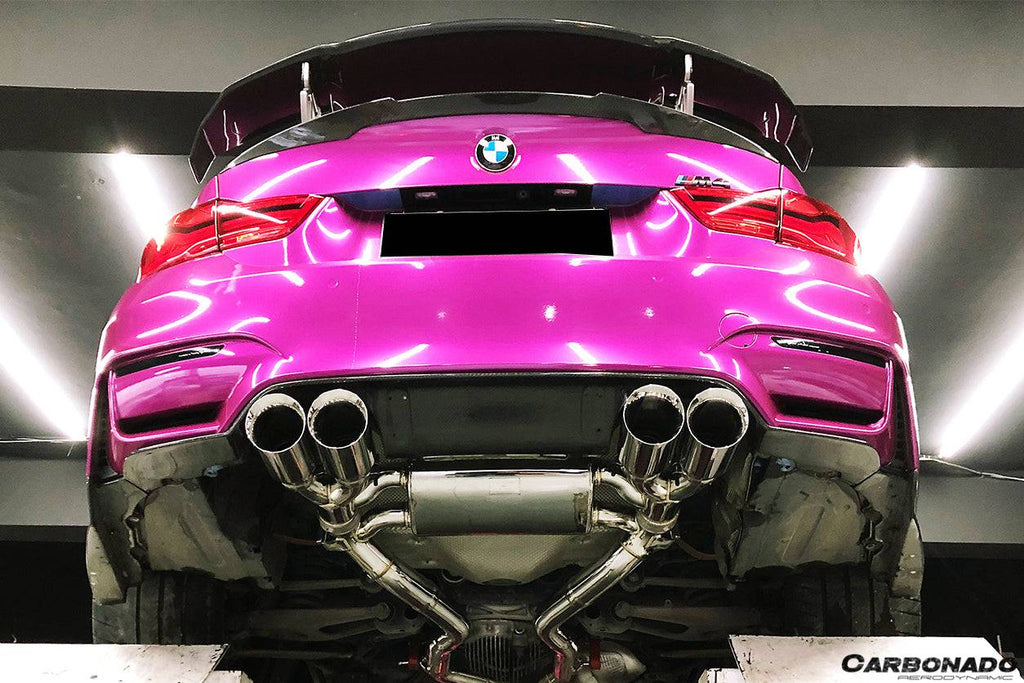 2014-2020 BMW M3 F80 & M4 F82 SM Style Carbon Fiber Rear Cap - Carbonado Aero