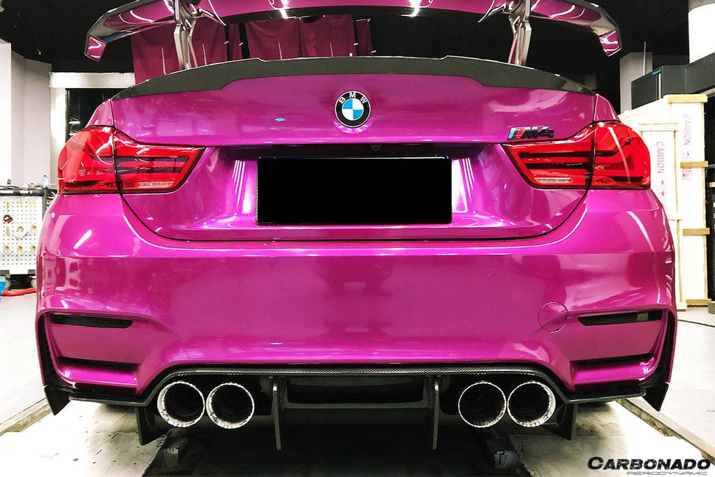 2014-2020 BMW M3 F80 & M4 F82 SM Style Carbon Fiber Rear Diffuser - Carbonado Aero